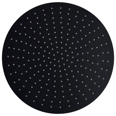 Cabezal de ducha de lluvia Vidaxl redonda de 40 cm de acero inoxidable negro