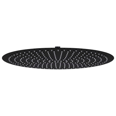 Cabezal de ducha de lluvia Vidaxl redonda 50 cm de acero inoxidable negro