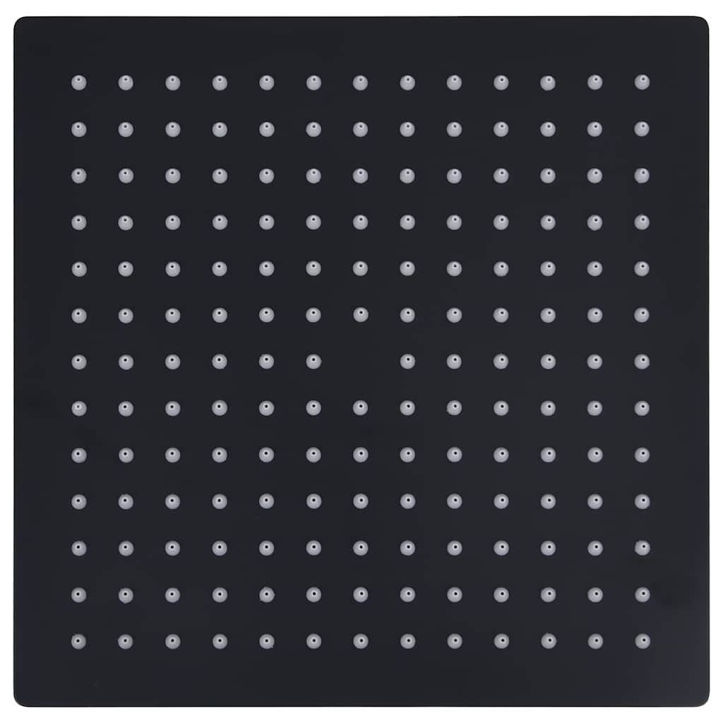 Vidaxl Rain Shower Head Square 25x25 cm in acciaio inossidabile nero