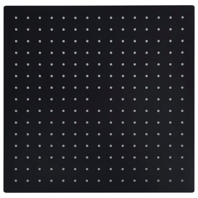 Cabeza de ducha de lluvia Vidaxl cuadrado 40x40 cm de acero inoxidable negro