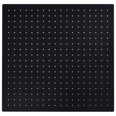 Cabeza de ducha de lluvia Vidaxl cuadrada de 50x50 cm de acero inoxidable negro