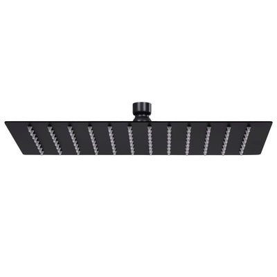Cabezal de ducha de lluvia Vidaxl rectangular 30x20 cm de acero inoxidable negro