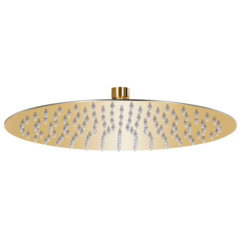 Vidaxl regendouchekop rond 30 cm roestvrij staal goudkleurig