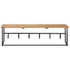 Vidaxl Batch Rack con estante 100x34x38 cm de madera de acacia sólida