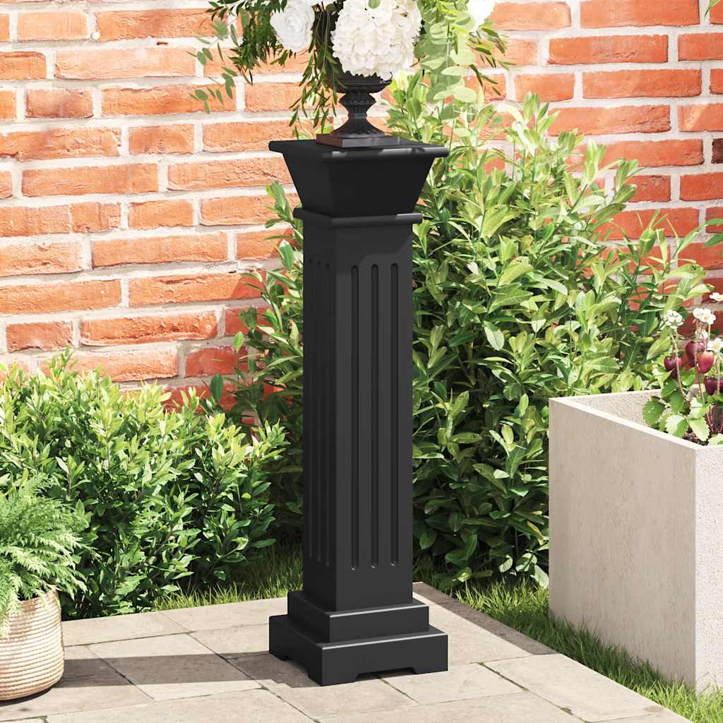 Vidaxl Plant Standard Classic Column Square 17x17x66 CM MDF Negro