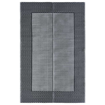 Vidaxl afuera de la alfombra 120x180 cm pp gris