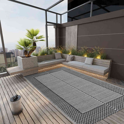 Vidaxl tappeto all'aperto 190x290 cm pp grigio