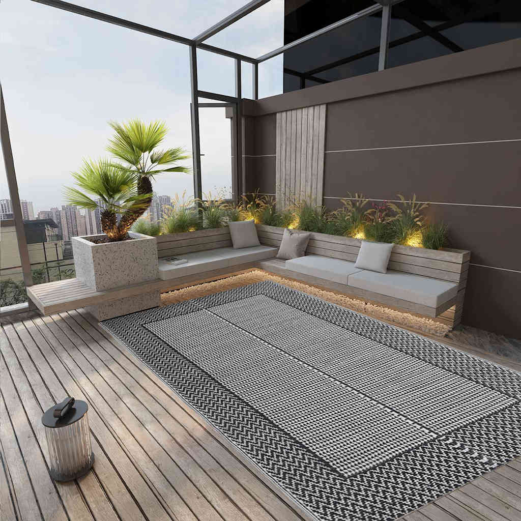 Vidaxl tappeto all'aperto 190x290 cm pp grigio