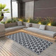 Vidaxl outside rug 80x150 cm pp black