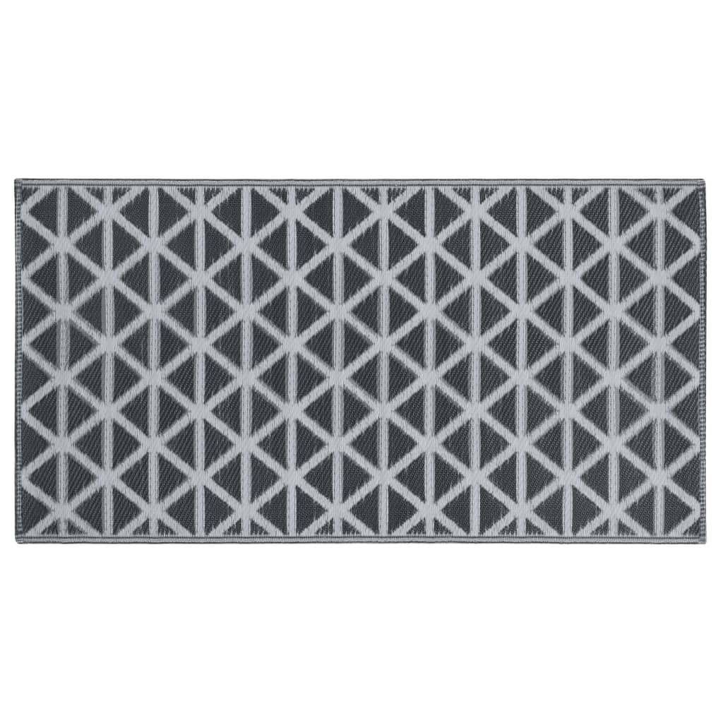 Vidaxl afuera de la alfombra 120x180 cm pp negro