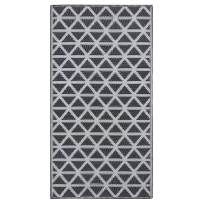 Alfombra al aire libre de Vidaxl 190x290 cm pp negro