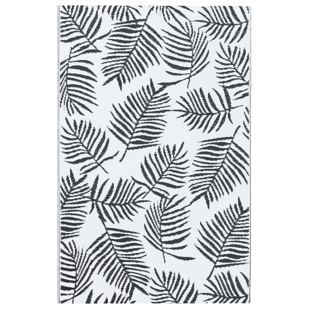 Vidaxl Tappeto esterno 80x150 cm PP bianco e nero