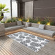 Vidaxl outside rug 80x150 cm pp white and black