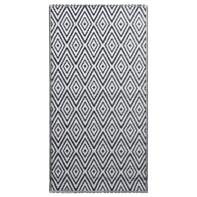 Vidaxl Outside Rug 80x150 cm PP White and Black