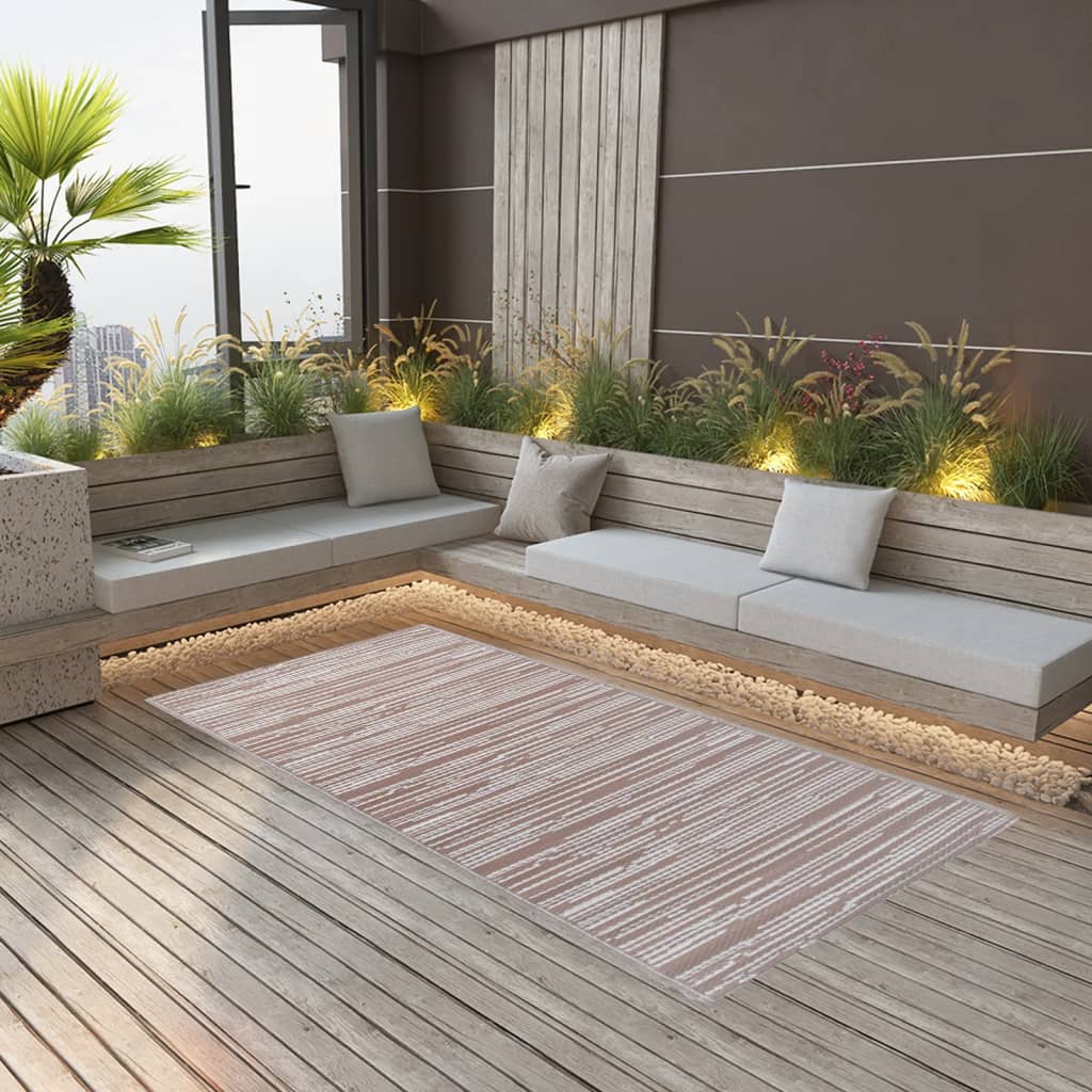 Vidaxl afuera de la alfombra 120x180 cm PP Brown