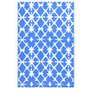 Vidaxl buitenkleed arakil 120x180 cm pp blauw en wit