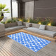 VidaXL outside rug 190x290 cm pp blue and white