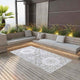 Vidaxl outside rug 80x150 cm pp light gray