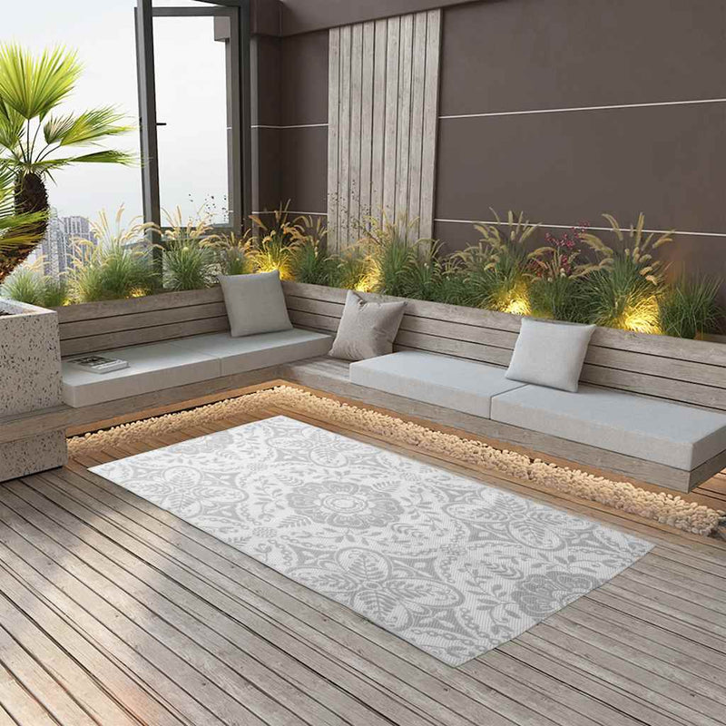Vidaxl Outside Rug 120x180 cm pp gris claro