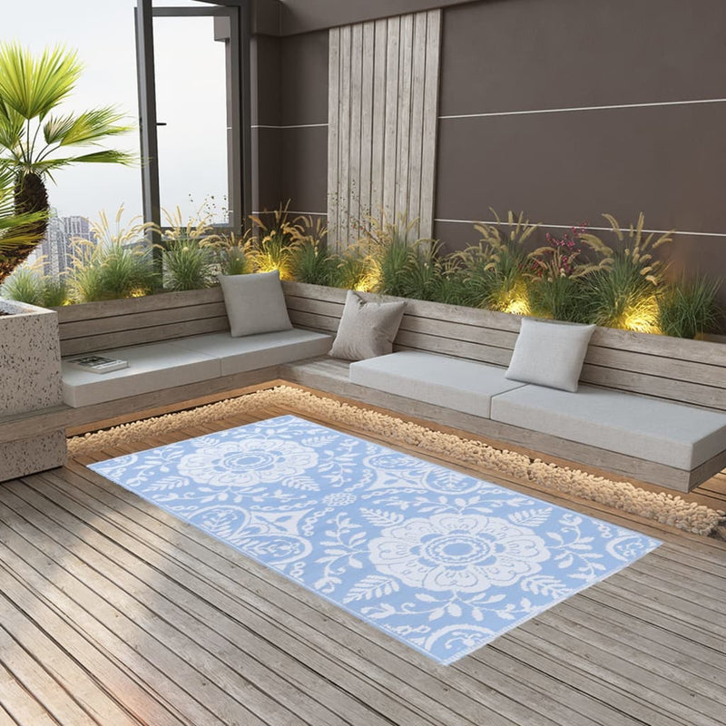 Vidaxl Tappeto esterno 80x150 cm pp baby blu