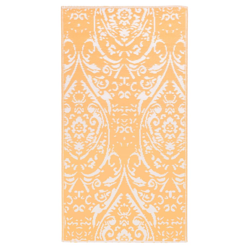 Vidaxl Outside Rug 80x150 cm PP naranja y blanco