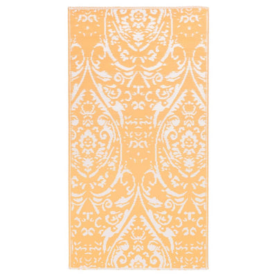 Vidaxl afuera de la alfombra 120x180 cm PP naranja y blanco