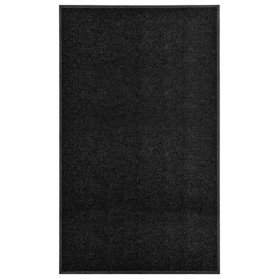 VIDAXL ROORMAT lavabile 90x150 cm nero