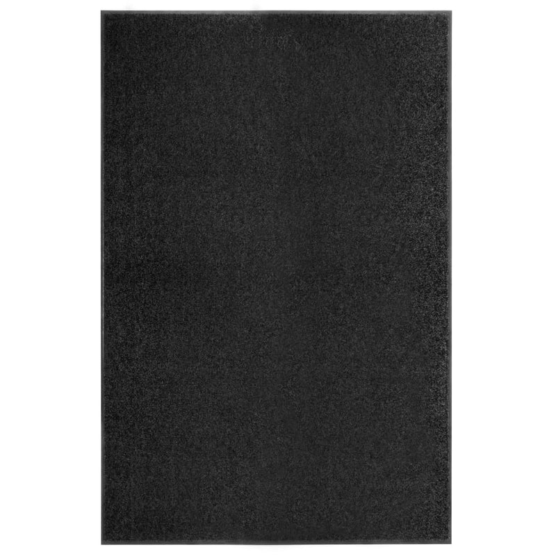 Vidaxl deurmat wasbaar 120x180 cm zwart
