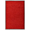 Vidaxl deurmat wasbaar 60x90 cm rood