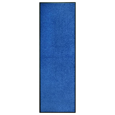 VidaXL Deurmat wasbaar 60x180 cm blauw