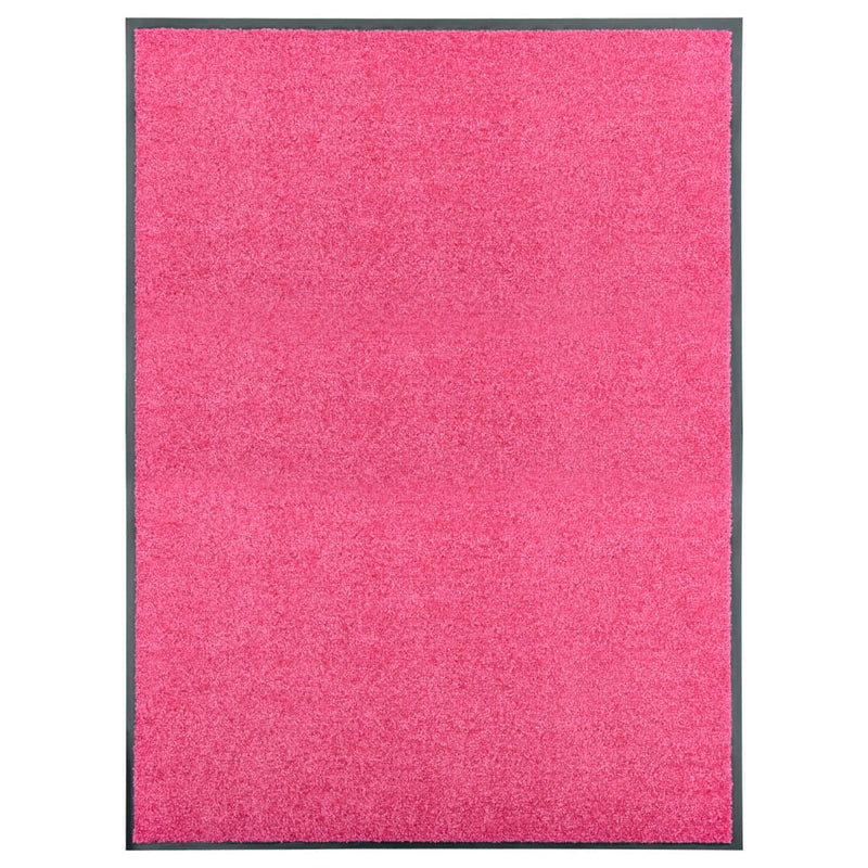 Vidaxl deurmat wasbaar 90x120 cm roze