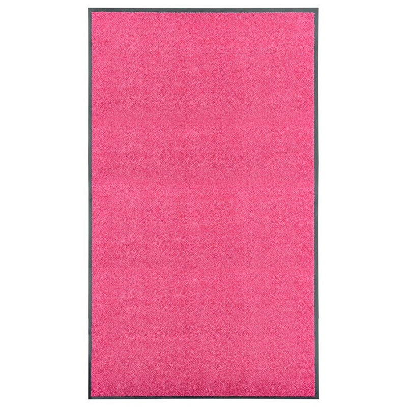 Vidaxl deurmat wasbaar 90x150 cm roze