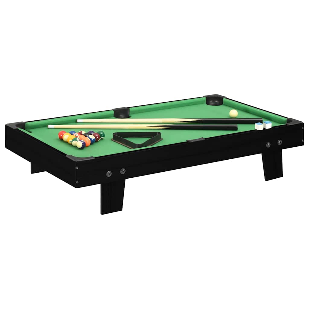 Vidaxl Minipool Tabella 3 piedi 92x52x19 cm nero e verde