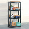 Vidaxl Storage Rack a 4 strati 61x30.5x130 cm di plastica nero