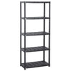 Vidaxl Storage Rack a 5 strati 71x38x170 cm di plastica nero