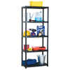 Vidaxl Storage Rack a 5 strati 71x38x170 cm di plastica nero