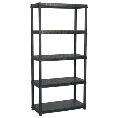 Vidaxl Storage Rack a 5 strati 85x40x185 cm di plastica nero