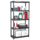 Vidaxl Storage Rack a 5 strati 85x40x185 cm di plastica nero