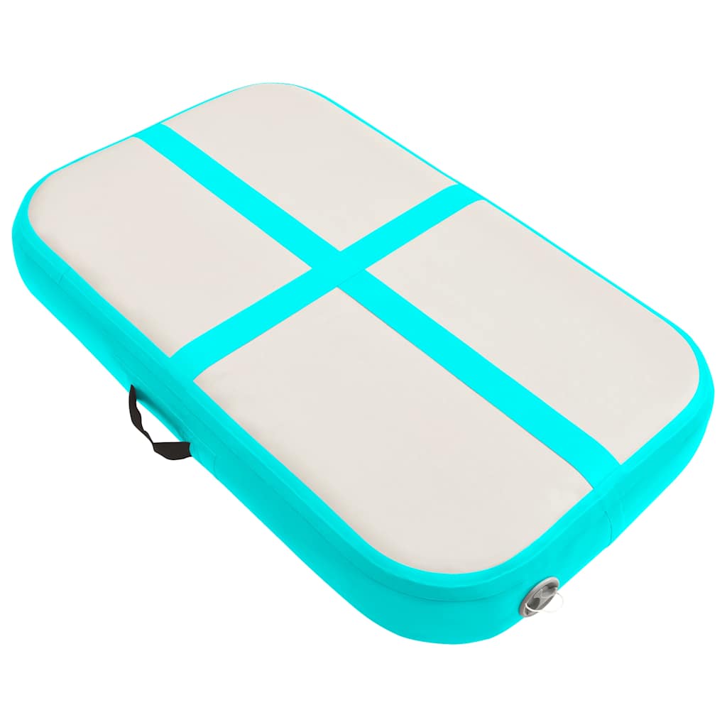 Colchoneta de gimnasia Vidaxl con bomba inflable 60x100x20 cm PVC Green