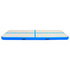 Vidaxl ginnastics tappetino con pompa gonfiabile 400x100x15 cm blu pvc