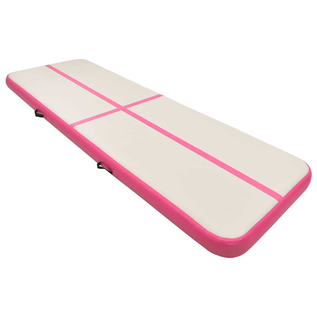Vidaxl Gymnastics Mat con bomba inflable 500x100x15 cm PVC Pink