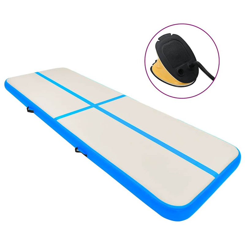 Vidaxl Gymnastics Mat con bomba inflable 600x100x15 cm PVC Azul
