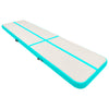 VIDAXL Ginnastics tappetino con pompa gonfiabile 800x100x15 cm PVC verde