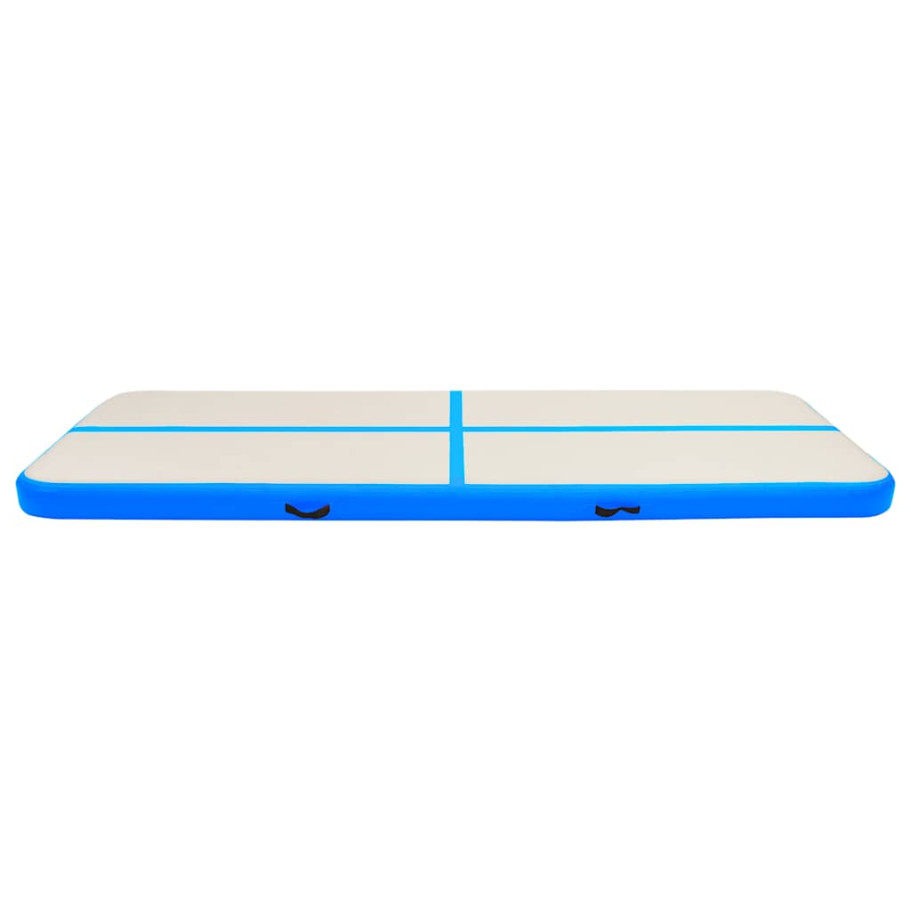 Vidaxl ginnastics tappetino con pompa gonfiabile 500x100x20 cm blu blu