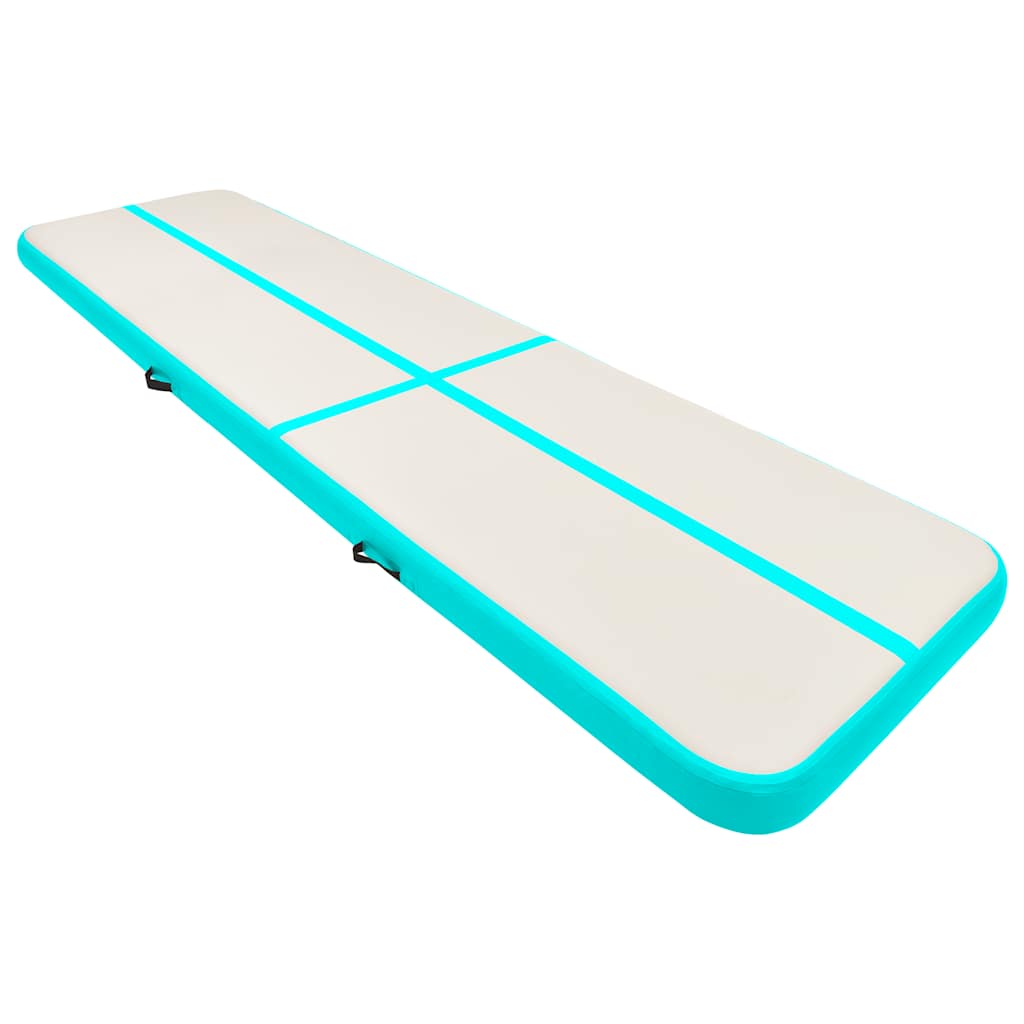Vidaxl ginnastics tappetino con pompa gonfiabile 700x100x20 cm PVC verde