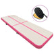 Vidaxl gymnastics mat with pump inflatable 800x100x20 cm PVC pink