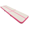 Vidaxl ginnastics tappetini con pompa gonfiabile 800x100x20 cm Pink