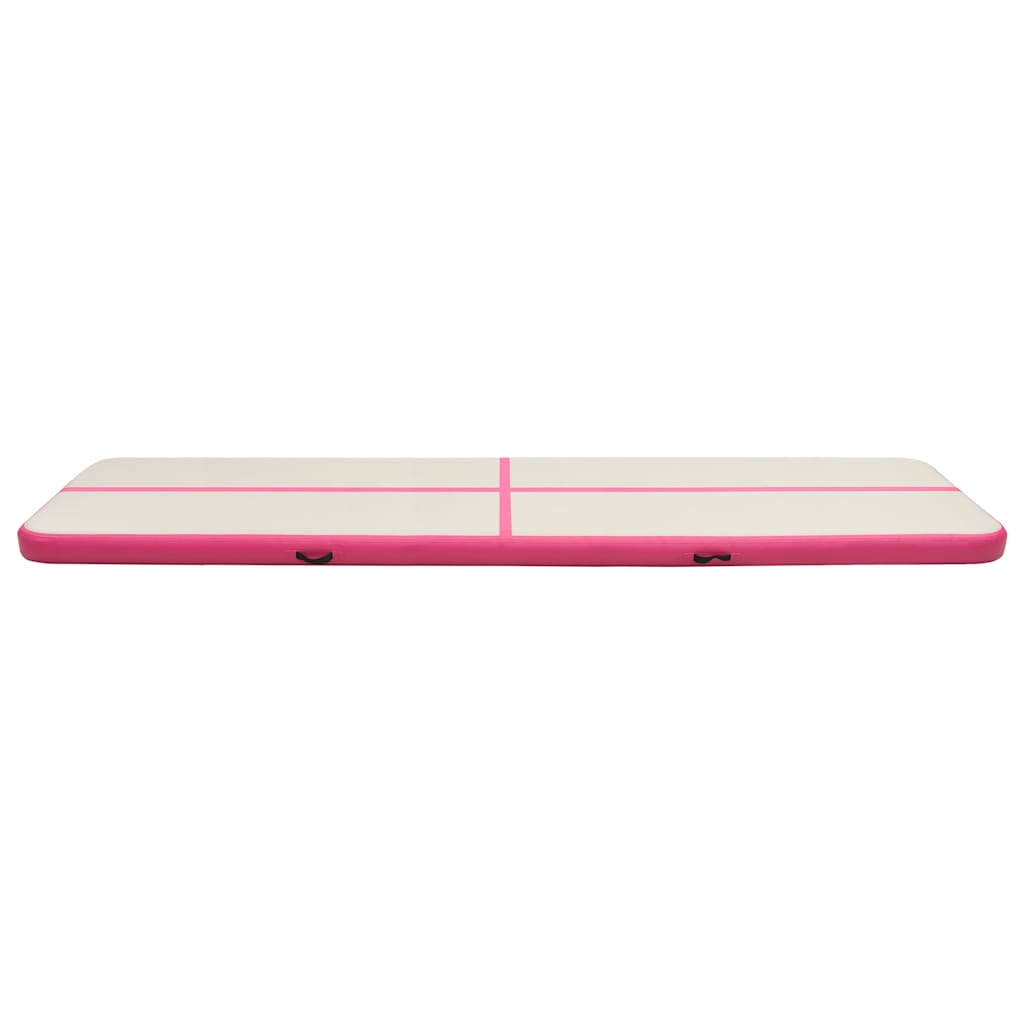 Vidaxl ginnastics tappetini con pompa gonfiabile 800x100x20 cm Pink