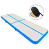 Vidaxl ginnastics tappetino con pompa gonfiabile 800x100x20 cm blu blu