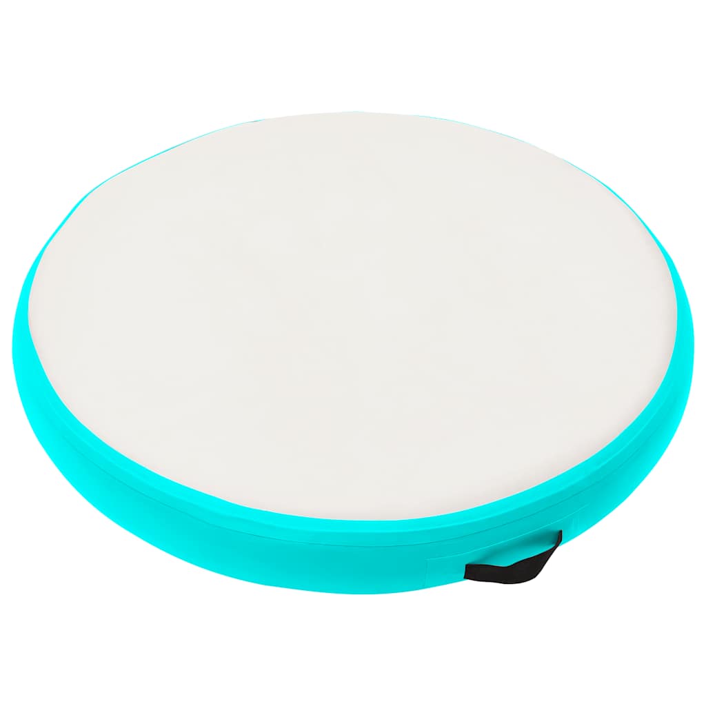 Vidaxl gymnastiekmat met pomp opblaasbaar 100x100x10 cm pvc groen